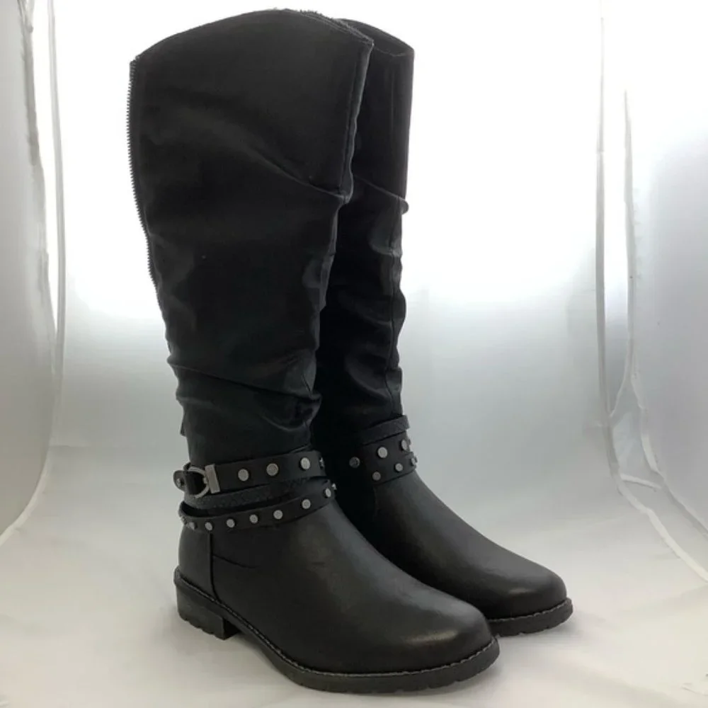 NEW ReLife Debra Knee High Boot in Black - Picture 2 of 11